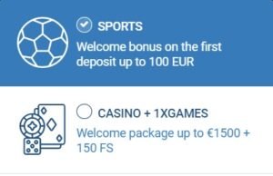 1Xbet bonus