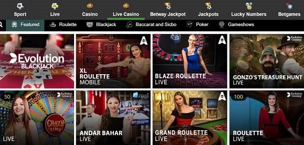 Betway Casino Games